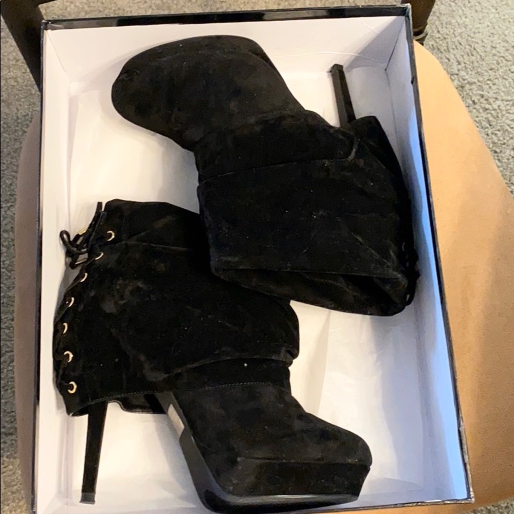 Corset Back Ankle Boot